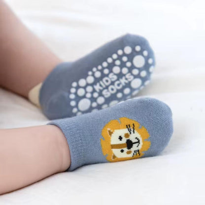 Chaussons Chaussettes Bébé – Motif Lion | Antidérapants & Douillets